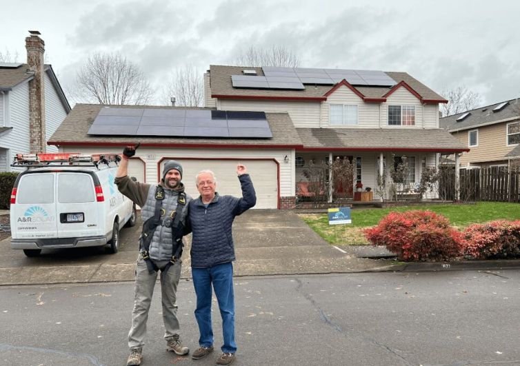 REC solar panels with oregon solar installer