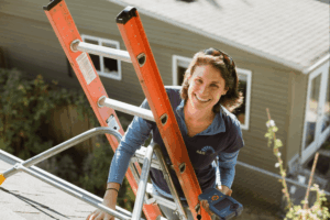 Bonnie on ladder