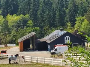 monroe washington pole barn solar installation