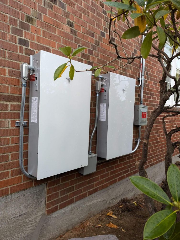 powerwall 3 battery backup installation outside