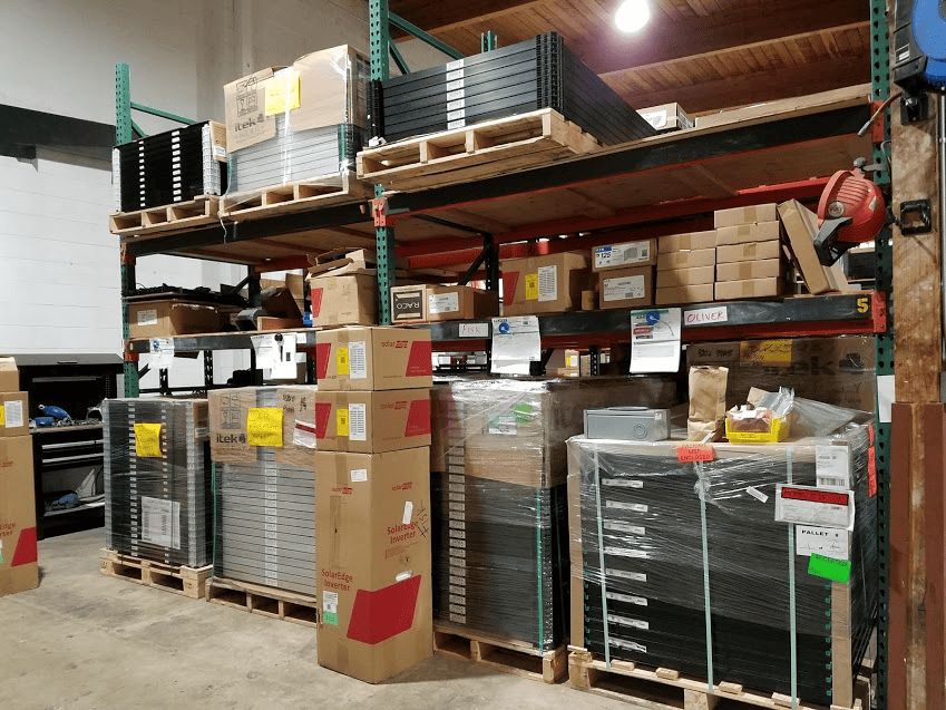 solar installation equipment ordered