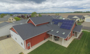 House with solar installed by A&R Solar.