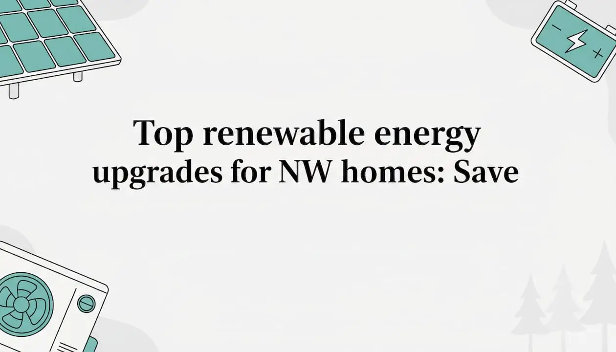 Decorative renewable energy title card illustration