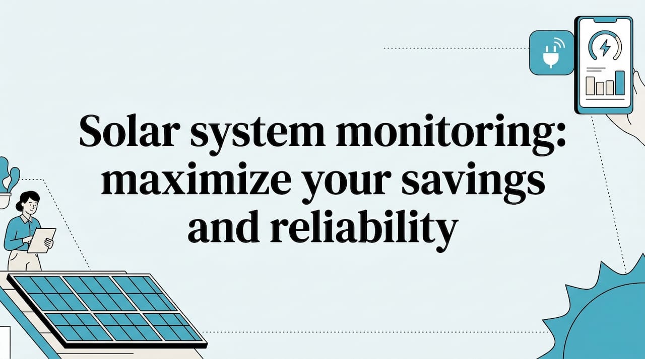 Decorative solar monitoring title card illustration