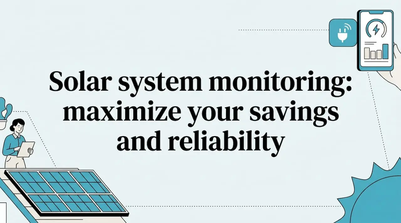 Decorative solar monitoring title card illustration