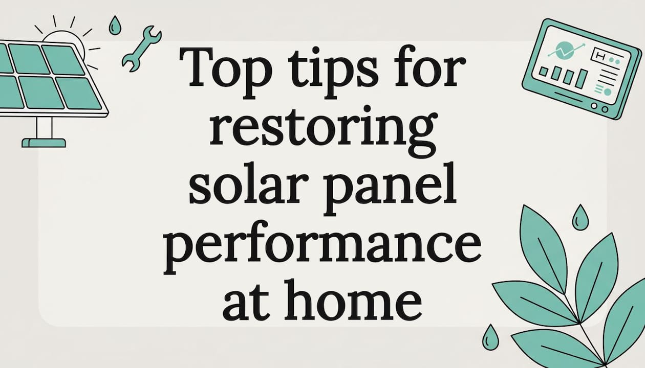 Decorative solar restoration title card illustration