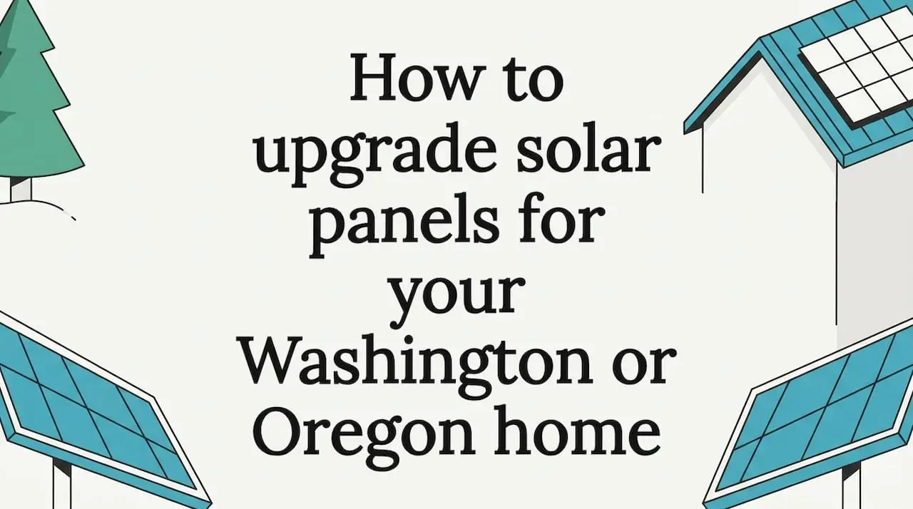 Decorative solar panel upgrade title card illustration