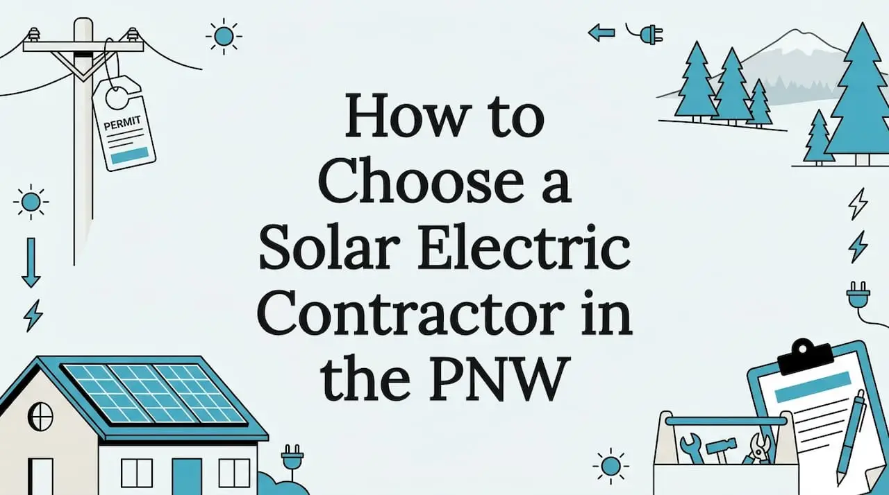 Decorative solar-themed blog title card illustration