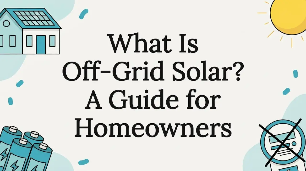 Decorative solar power title card illustration