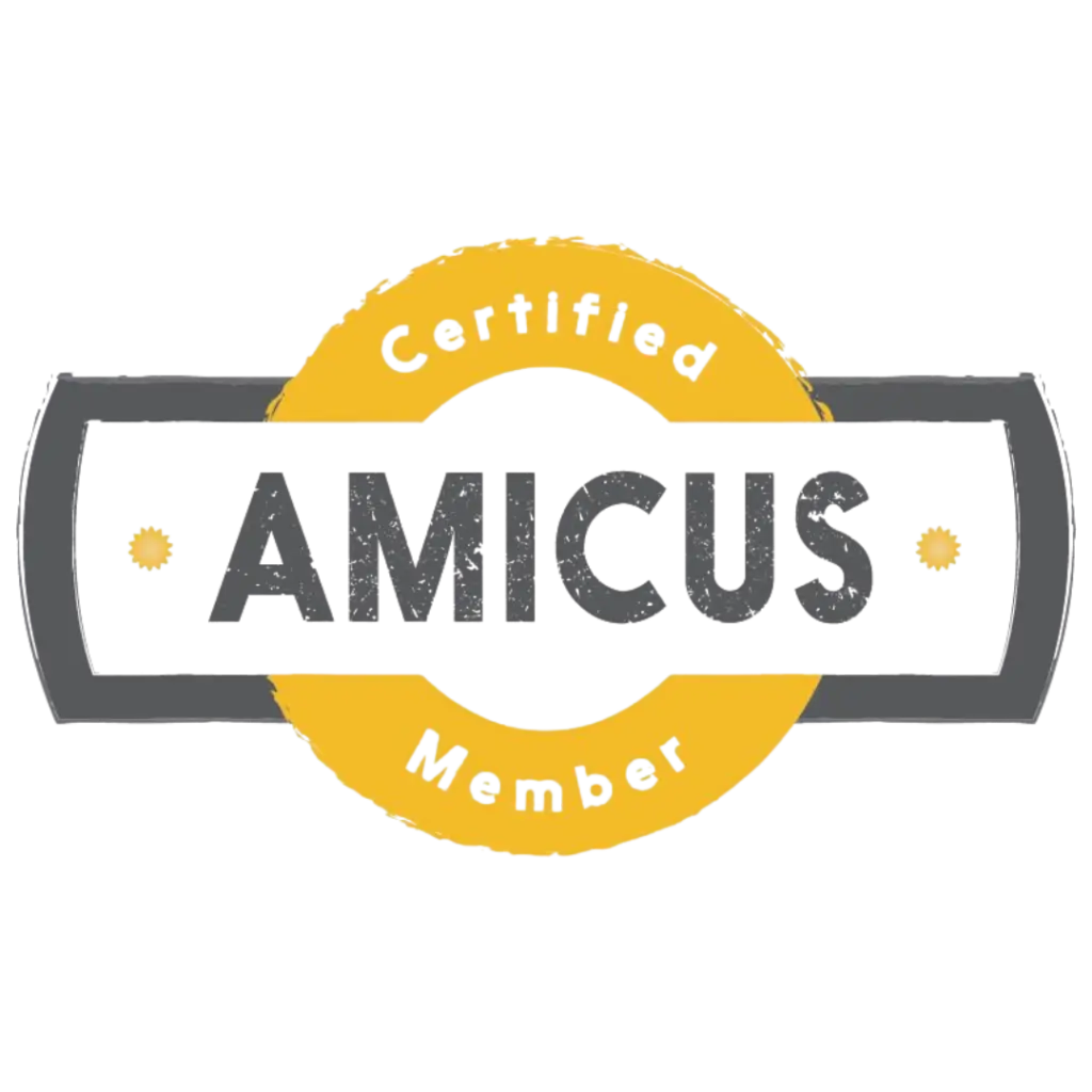 AMICUS certified member logo design