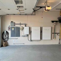 powerwall installed in garage