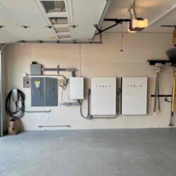 powerwall installed in garage